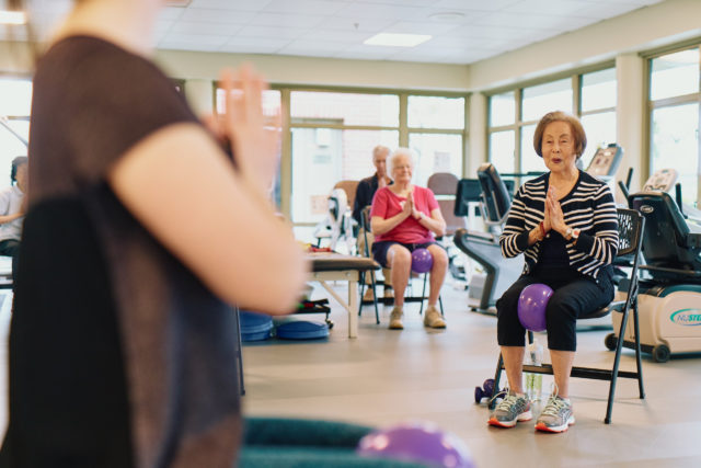 Senior citizens enjoying active living